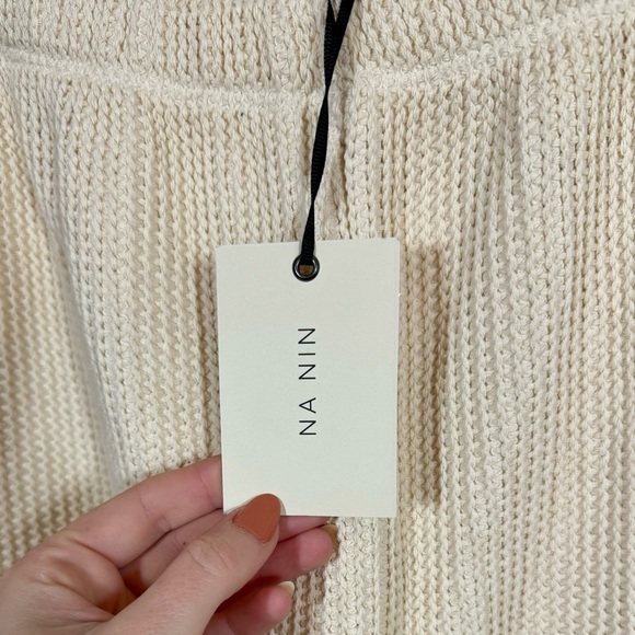 NEW NWT Na Nin Patricia Knitted Cotton Rib Pants in Oat-Still Selling - Picture 9 of 15